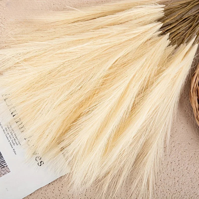 10pcs Faux Pampas Grass, Pampas Grass For Floor Vase, Pampas Grass Decor Tall For Vase Fillers, Boho Rustic Farmhouse Home Decor - TechSmartX
