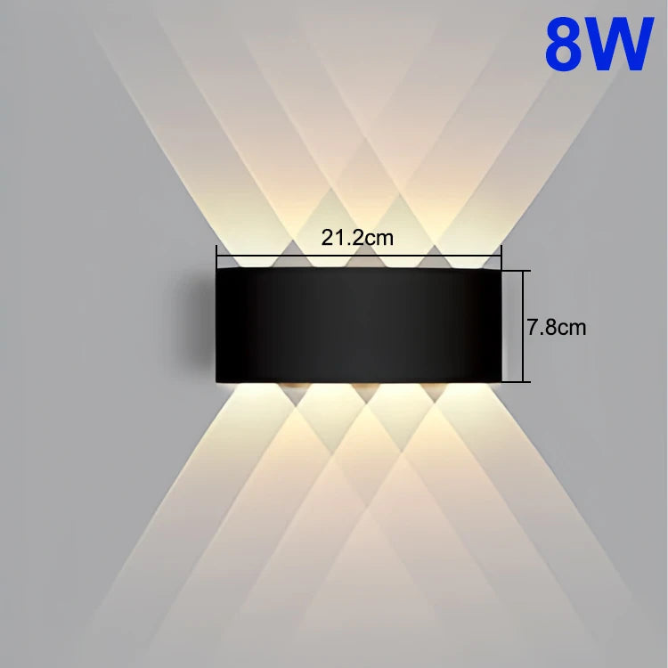 Up Down LED Wall Lamp Waterproof Modern Wall Light for Bedroom Living Room Corridor Balcony Indoor Outdoor Home Decor Lighting - TechSmartX