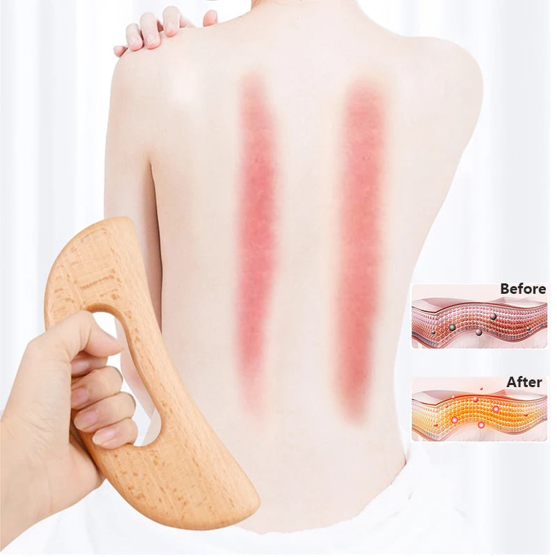 Wooden Gua Sha Tool Scraping Board Massage Tool Slimming Guasha Massage Board Gua Sha Scraper Body Massage Therapy Tool - TechSmartX