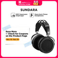 HIFIMAN SUNDARA Over-Ear Full-Size Planar Magnetic Headphones (Black) with High Fidelity Design Metal Casing - TechSmartX