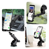 2024 NOU Suport auto universal tip ventuză pentru telefon 360° Suport mobil pentru parbriz, bord auto, pentru iPhone Samsung Xiaomi