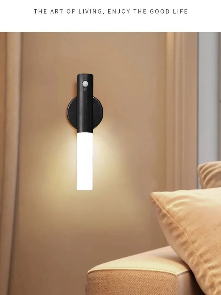 Motion sensing night light, magnetic wall light, USB charging LED light, suitable for corridors and stairs, Christmas gift - TechSmartX
