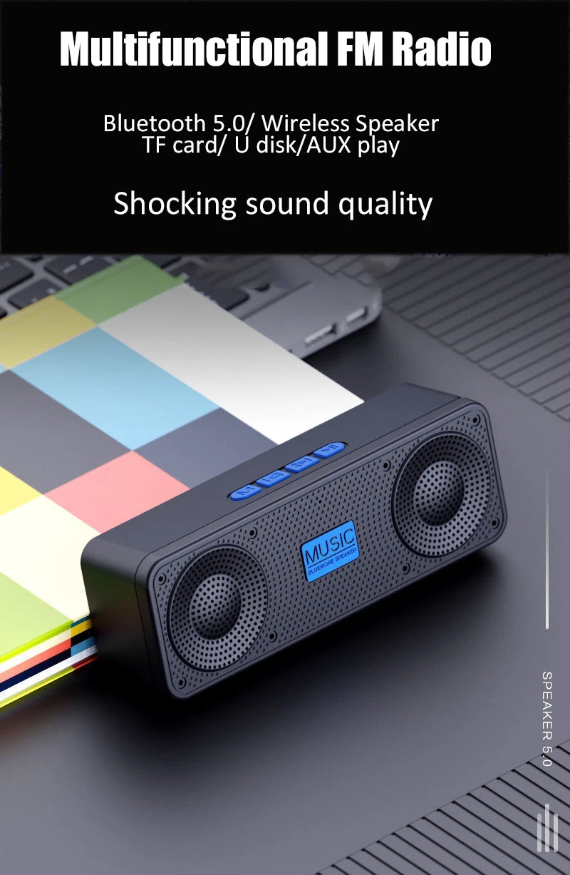 S18 Wireless Creative Bluetooth Smart Speaker Mobile Phone Audio Computer Subwoofer Outdoor Convenient Radio - TechSmartX