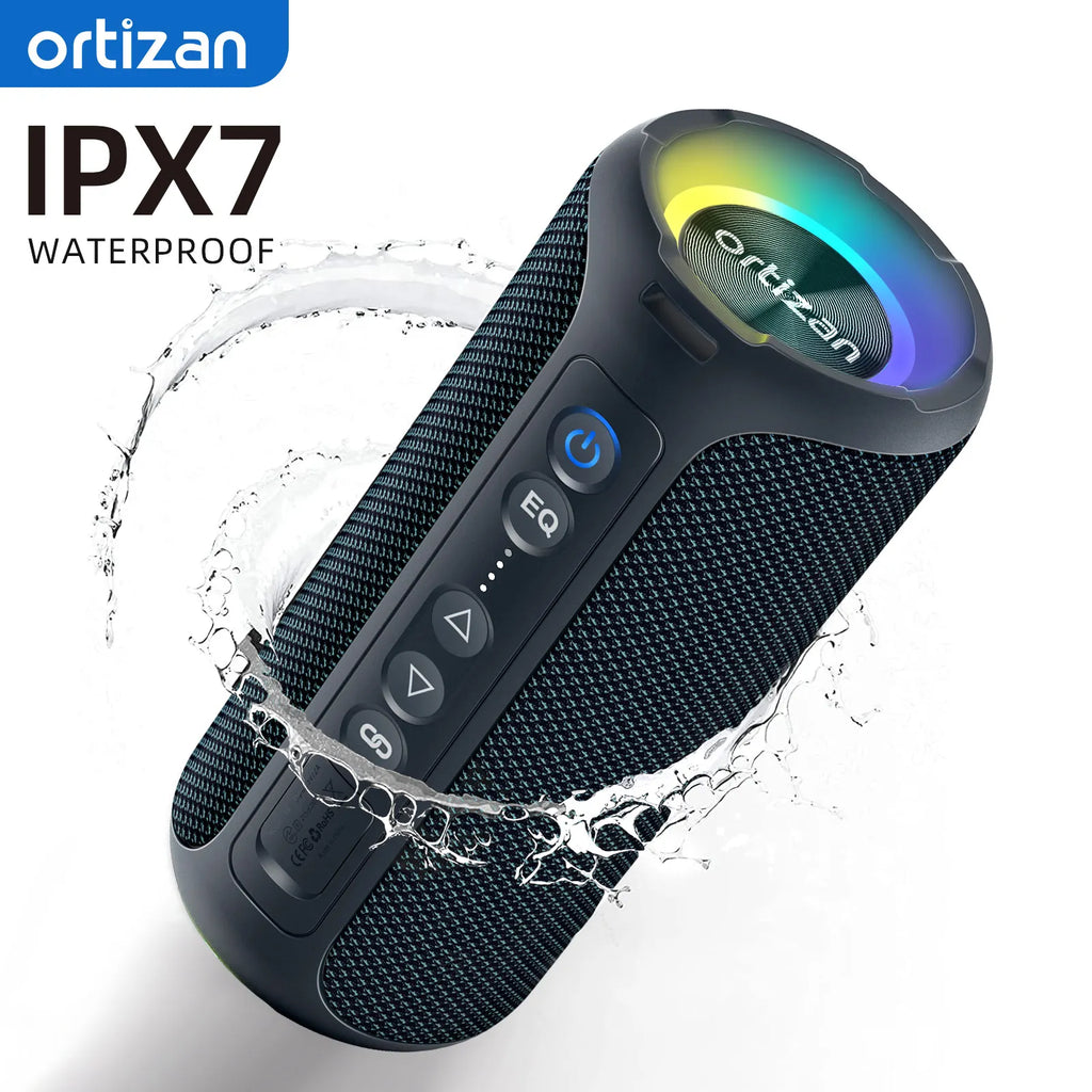 Ortizan Bluetooth Speakers 40W Enhanced Bass Portable Outdoor Wireless Speaker 30Hrs IP7 Waterproof Shower Speaker Bluetooth 5.3 - TechSmartX