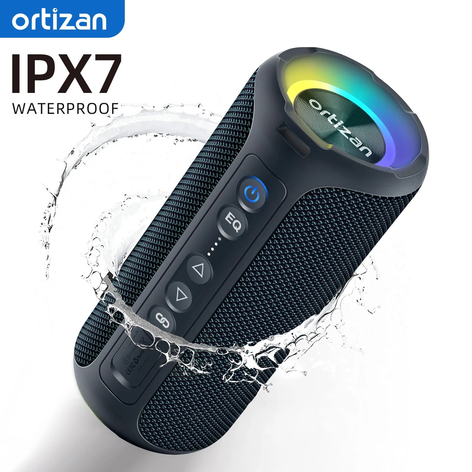 Ortizan Bluetooth Speakers 40W Enhanced Bass Portable Outdoor Wireless Speaker 30Hrs IP7 Waterproof Shower Speaker Bluetooth 5.3 - TechSmartX
