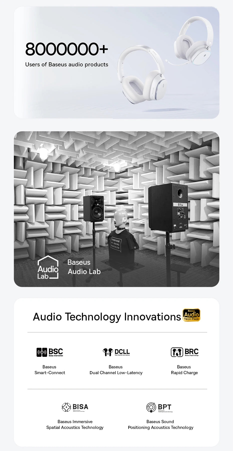 Baseus Bowie 30 Max Wireless Headphones Hi-Res Audio LDAC Bluetooth 5.4 -45dB Active Noise Cancellation Headset - TechSmartX