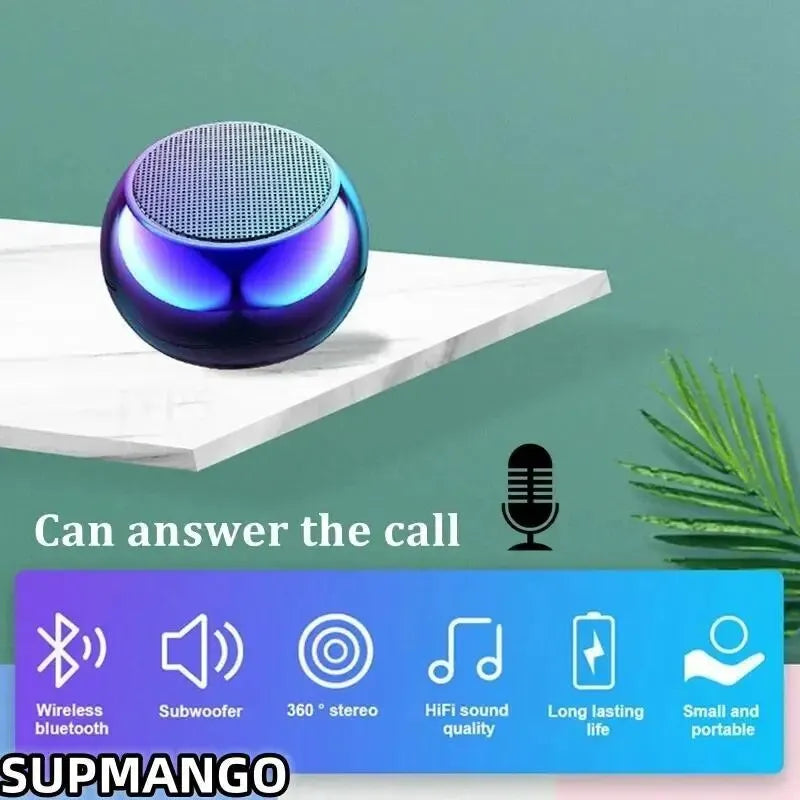 Wireless Bluetooth Speaker Portable Small Steel Gun Metal Heavy Stereo Surround Subwoofer Outdoor Mini Bluetooth Small Speaker - TechSmartX
