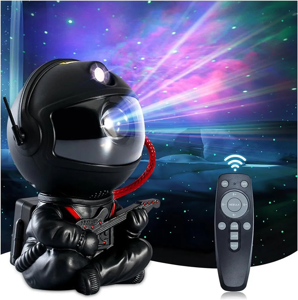 Astronaut Galaxy Starry Sky Projector Night Light Remote Control Rocket Nebula Projection Lamps For Bedroom Christmas Kids Gift - TechSmartX