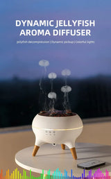 Dynamic Jellyfish Air Humidifier 250ml Essential Oil Diffuser Remote Control Bedroom Humidifier With 7 Colorful Night Lights - TechSmartX