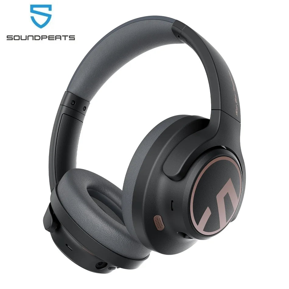 SoundPEATS Space Headphones Bluetooth 5.3 Hybrid Active Noise Cancelling Wireless Headphone,123H Play,Mic,Multipoint Connection - TechSmartX