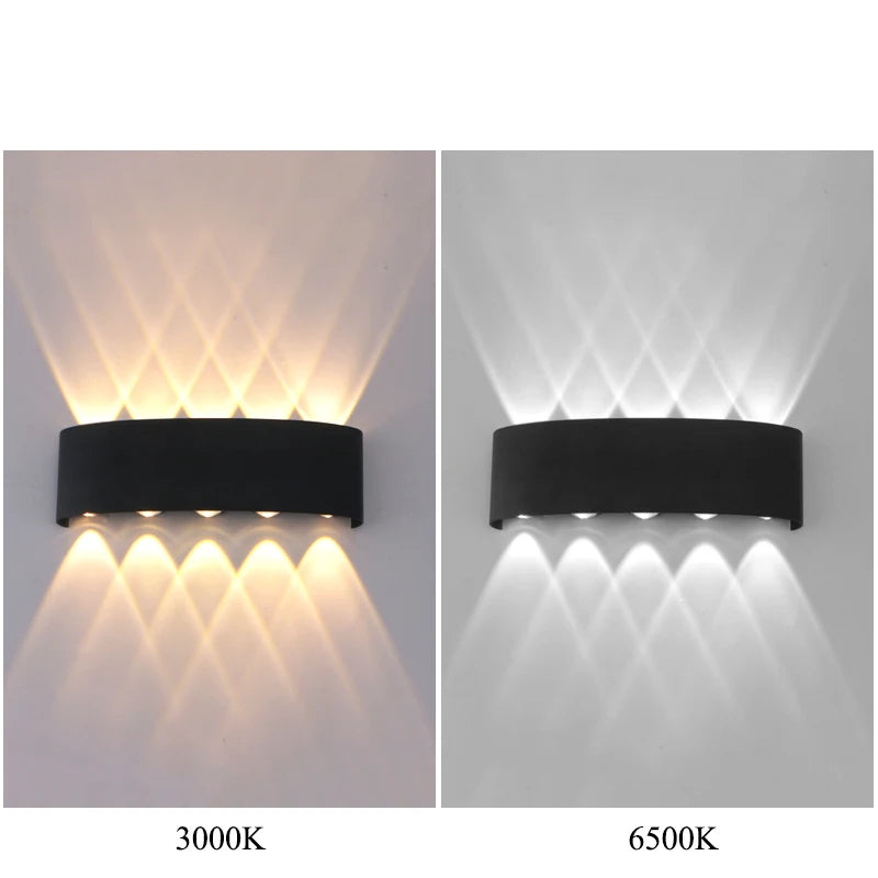 Up Down LED Wall Lamp Waterproof Modern Wall Light for Bedroom Living Room Corridor Balcony Indoor Outdoor Home Decor Lighting - TechSmartX