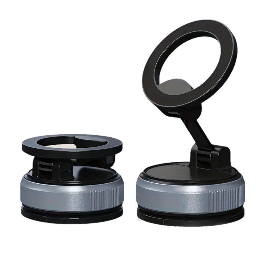 Vacuum magnetic phone holder, Magsafe suction cup phone holder, 360 ° adjustable magnetic phone holder, pocket sized foldable - TechSmartX