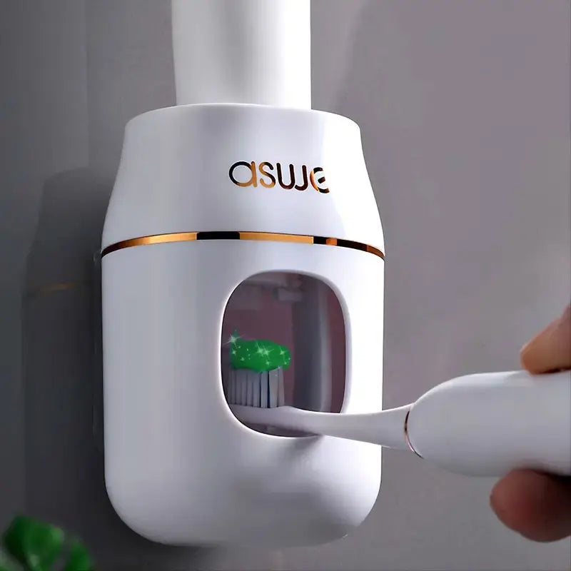 Upgrade Your Bathroom with This 1pc Toothpaste Squeezer and Storage Rack - Automatic Toothpaste Refills Made Easy! - TechSmartX