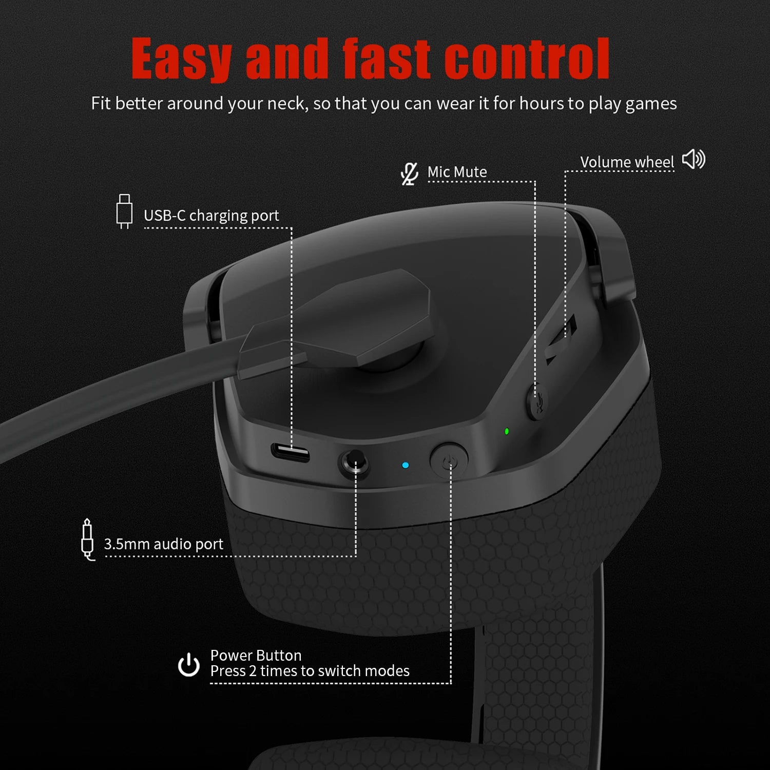 NUBWO G06 Dual Wireless Gaming Headset with Microphone for PS5, PS4, PC, Mobile, Switch, 2.4GHz Bluetooth 5.3 Gaming Headphones - TechSmartX