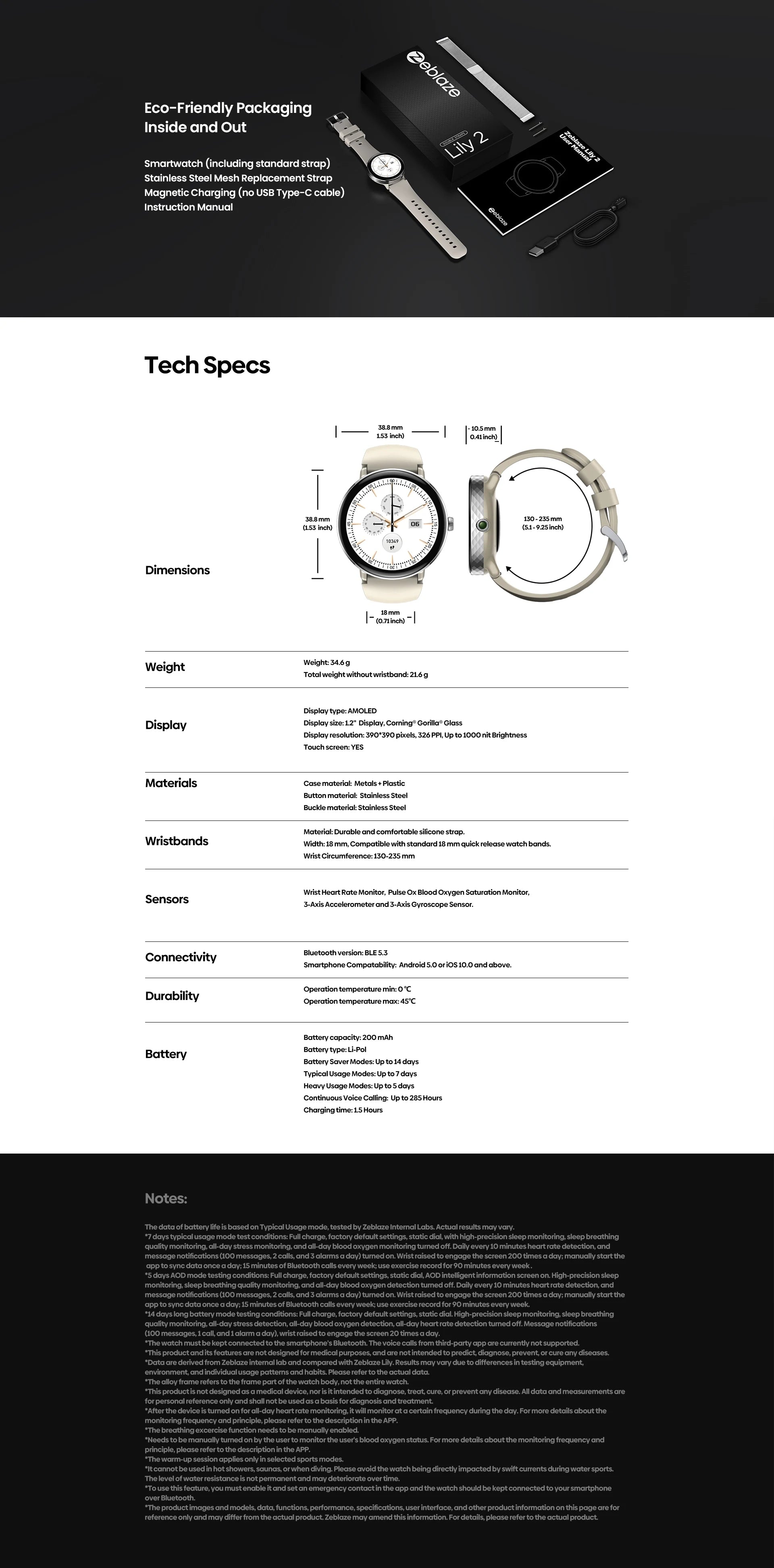 New 2025 Zeblaze LILY 2 Voice Calling Female Smartwatch Double Strap 1.2" HD AMOLED Display Health Monitoring Sports Smart Watch - TechSmartX