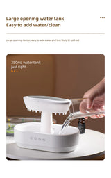 Aroma Humidifier Raindrop Air Humidifier Colorful Light White Noise Essemtial Oil Diffuser Home Ultrasonic Fragrance Diffuser - TechSmartX