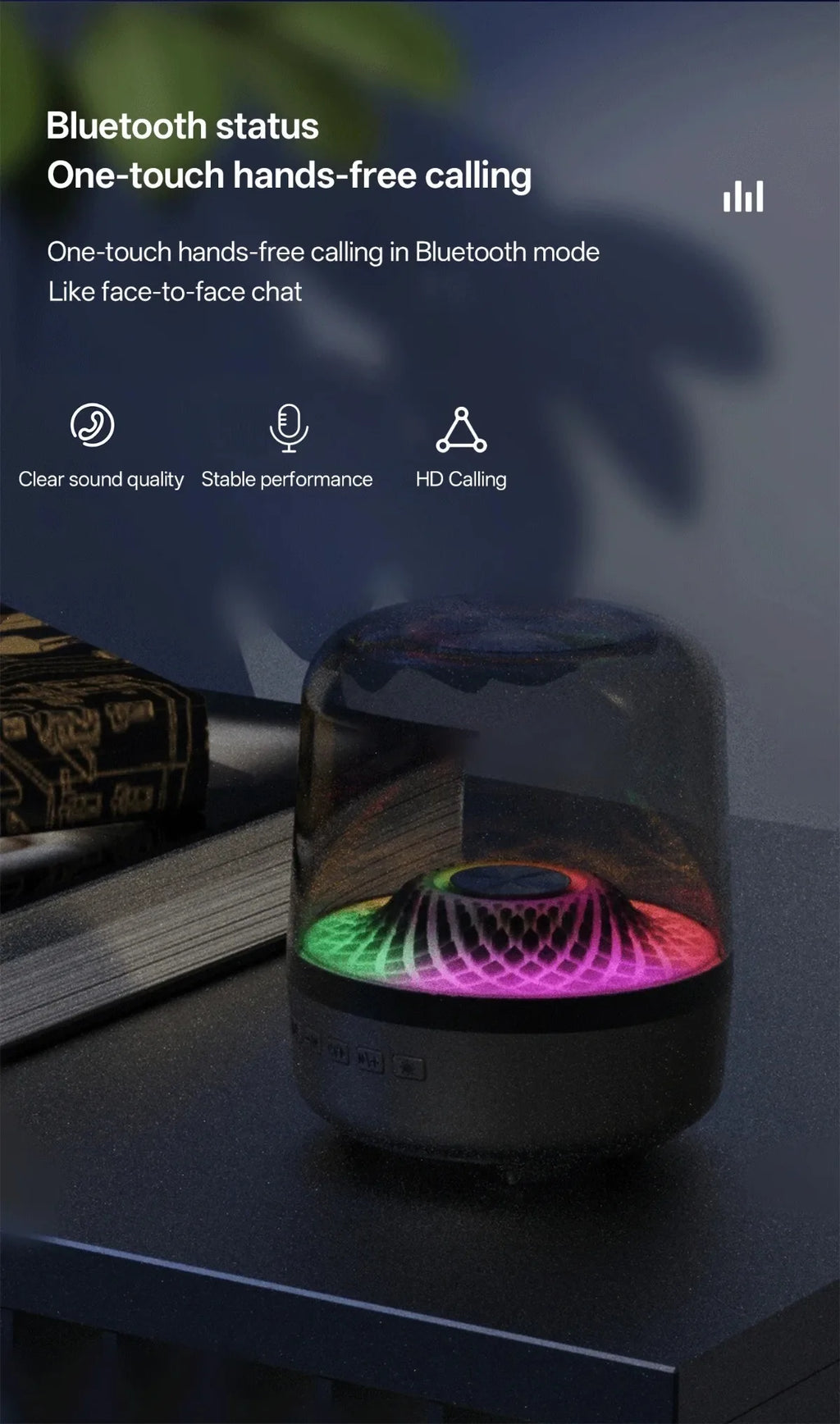 Portable Wireless Soundbar Bluetooth 5.3 Home Theater Speaker Subwoofer Hi-Fi Acoustic Breathing Lamp for Android IOS - TechSmartX