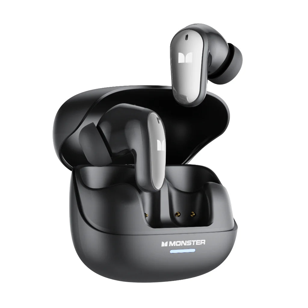 New Monster MQT52 TWS Wireless Gaming Headset Bluetooth 5.4 HIFI Stereo Music Earphones Talking Noise Canceling Earbuds