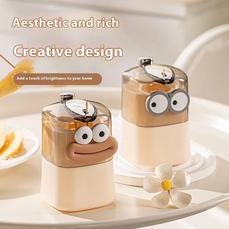 Creative Cartoon Gut and Mouth Toothpick Box for Home Use High Appearance Level Cream-style Light Luxury Toothpick Holder - TechSmartX
