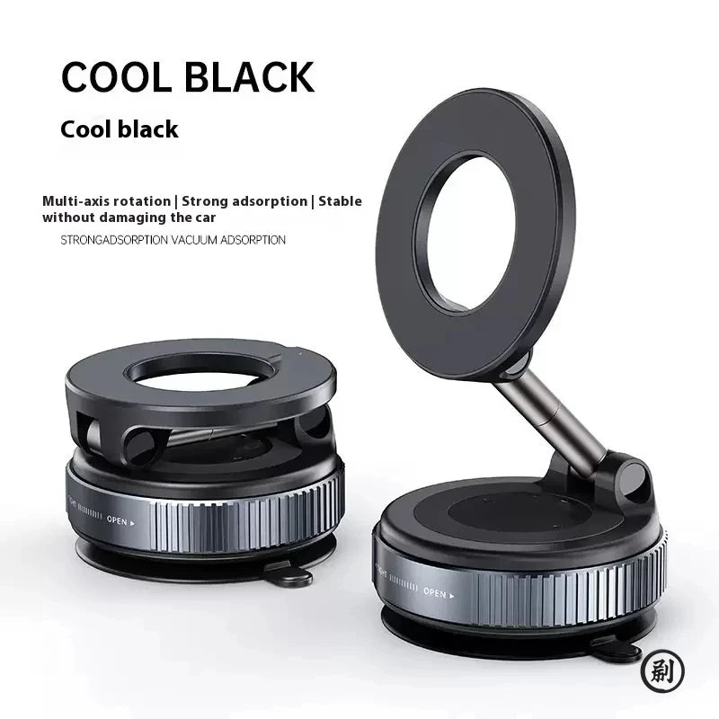 Strong Magnetic Car Phone Holder Foldable Design 360° Adjustable Vacuum Mount for Car/Desk/Bathroom/Universal Use - TechSmartX