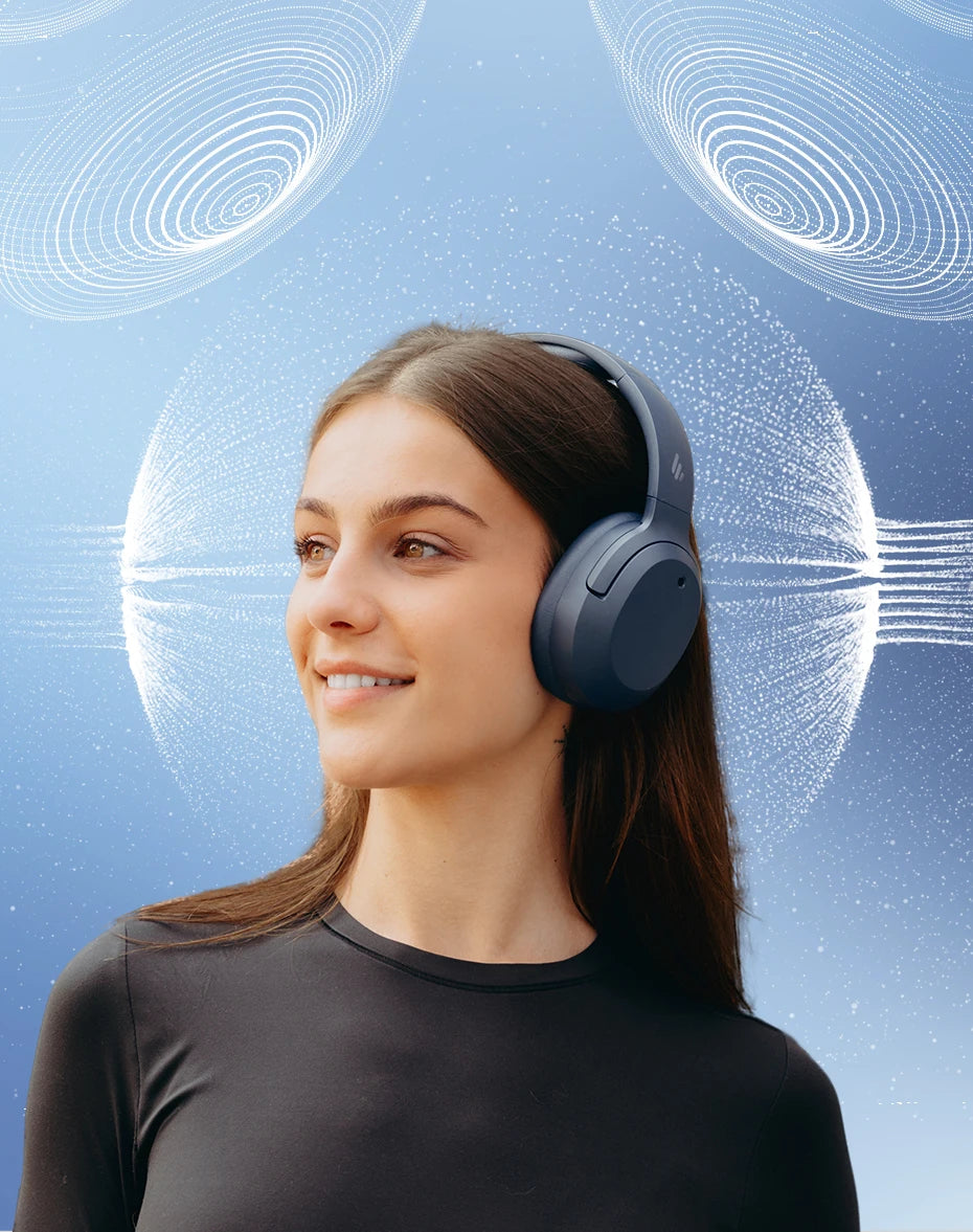 Edifier W820NB Plus(2025 Ver.) ANC Wireless Headphone Bluetooth 6.1 Over-ear Headset -49dB Noise Canelling Earphone Hi-Res Audio - TechSmartX