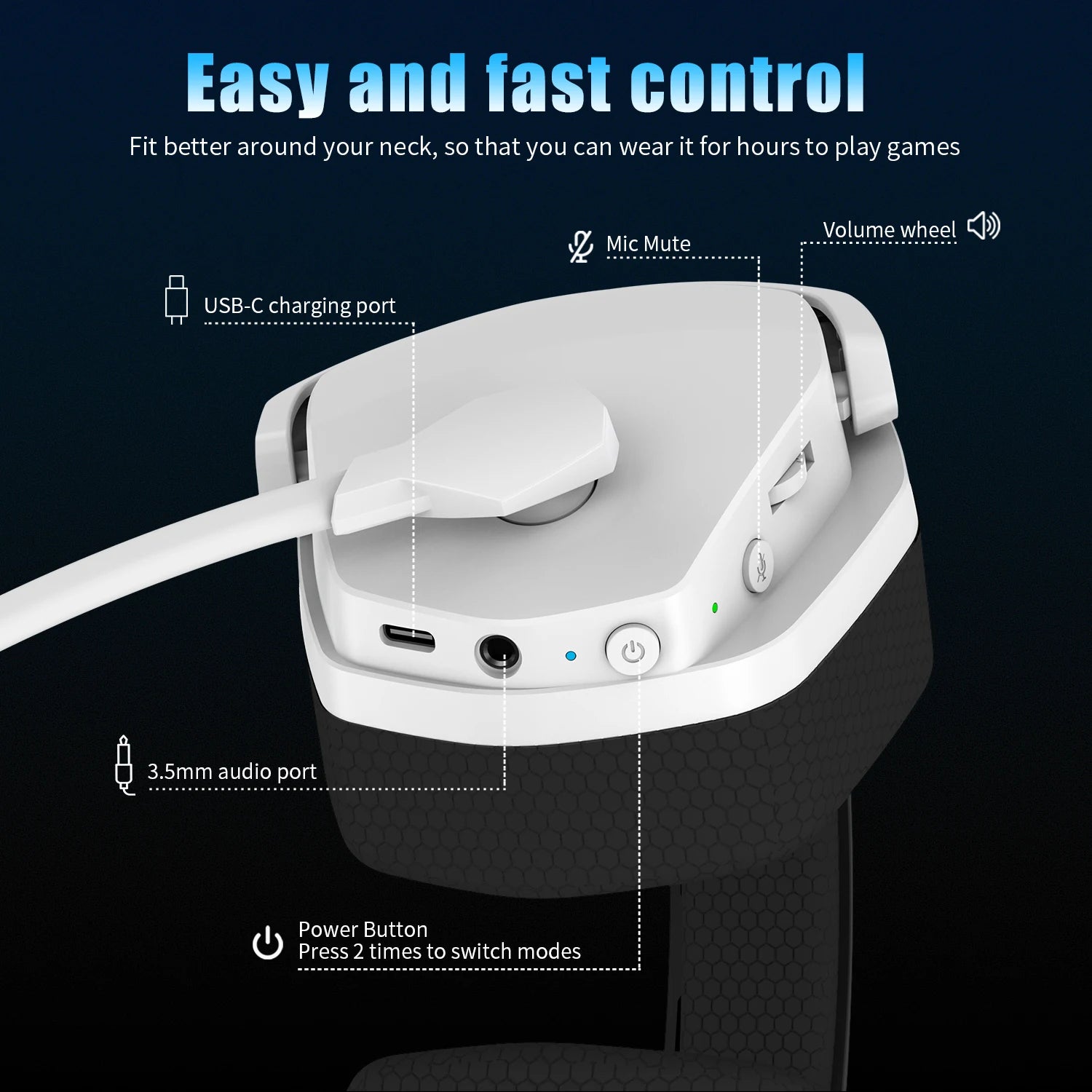 NUBWO G06 Dual Wireless Gaming Headset with Microphone for PS5, PS4, PC, Mobile, Switch, 2.4GHz Bluetooth 5.3 Gaming Headphones - TechSmartX