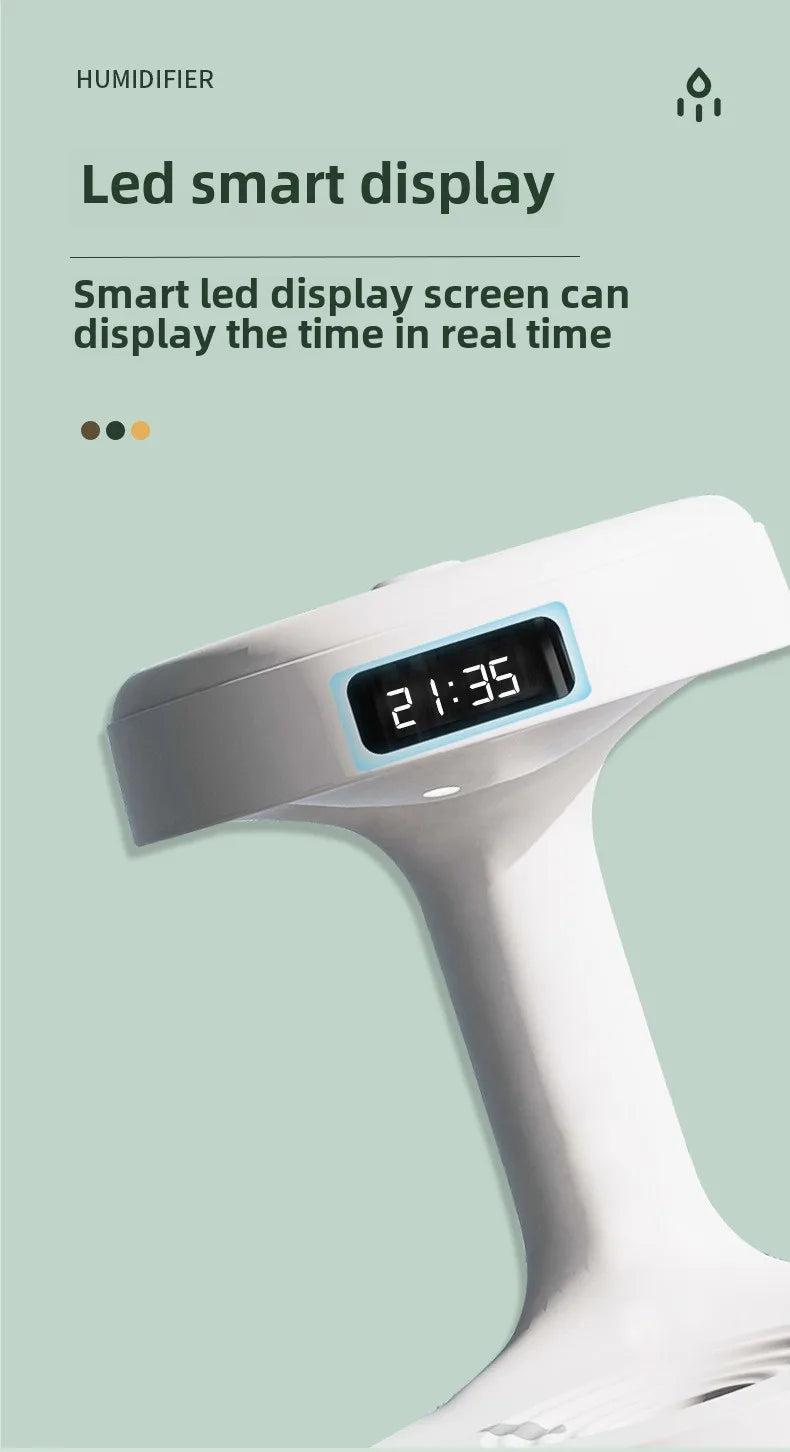 Anti-Gravity Humidifier New Ultrasonic Humidifier with Dual Power-Off Protection Large Capacity Air Humidifierw for Home/Office - TechSmartX