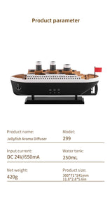 Retro Ship Air Humidifier Ultrasonic Aromatherapy Diffusers Mist Maker Fragrance Essential Oil Aroma Difusor Remote control - TechSmartX