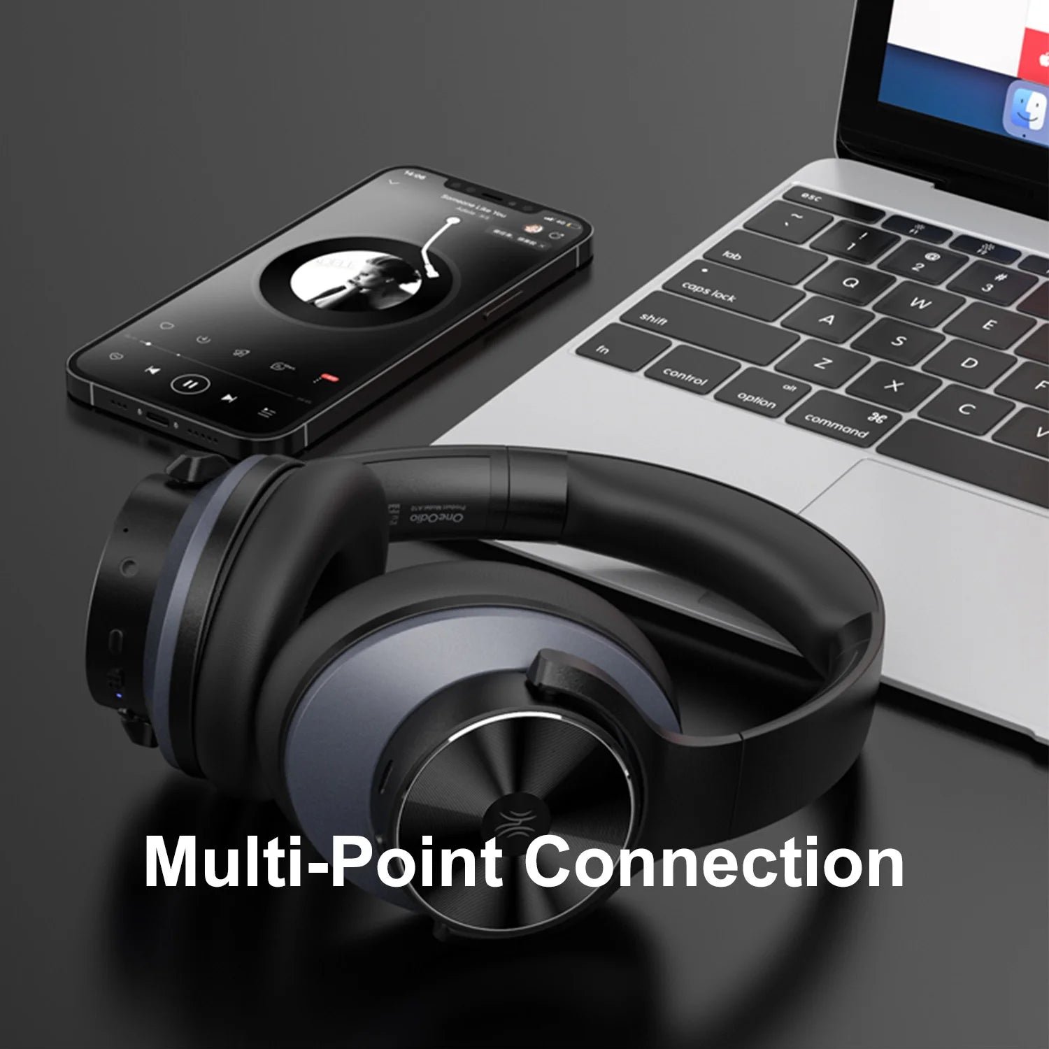 Oneodio A10 Bluetooth 5.4 Headphones Hybrid Active Noise Cancelling With Hi-Res Audio Over Ear Wireless Headset ANC With 5-Mic - TechSmartX