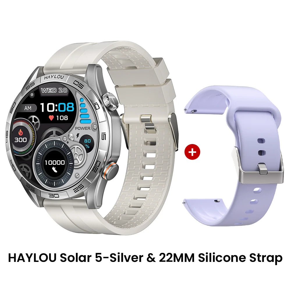 HAYLOU Solar 5 Voice Calling Smartwatch 1.58'' AMOLED Display 60Hz Smart Watch 24H Health Monitoring Sports Smartwatch for Men - TechSmartX