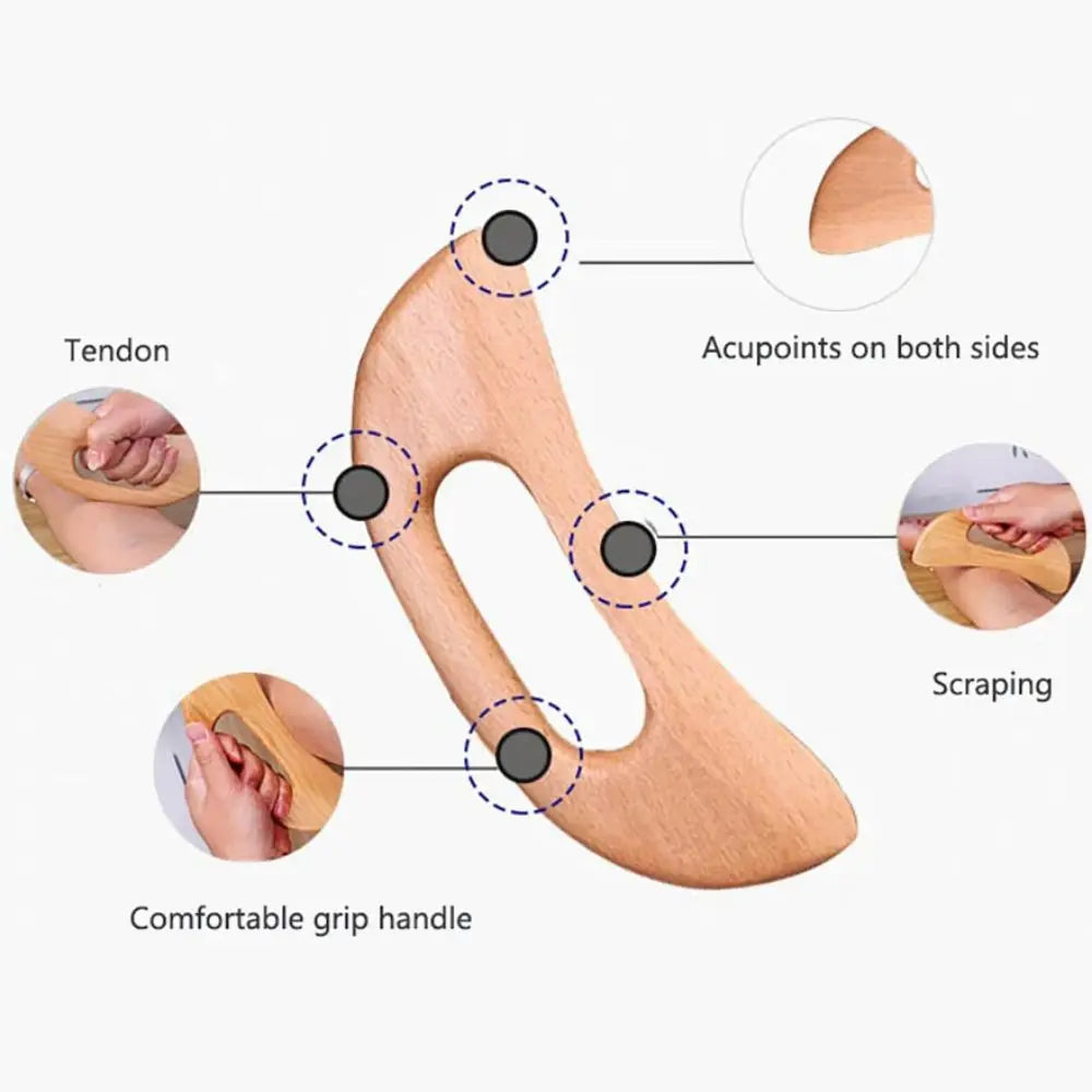 Wooden Gua Sha Tool Scraping Board Massage Tool Slimming Guasha Massage Board Gua Sha Scraper Body Massage Therapy Tool - TechSmartX