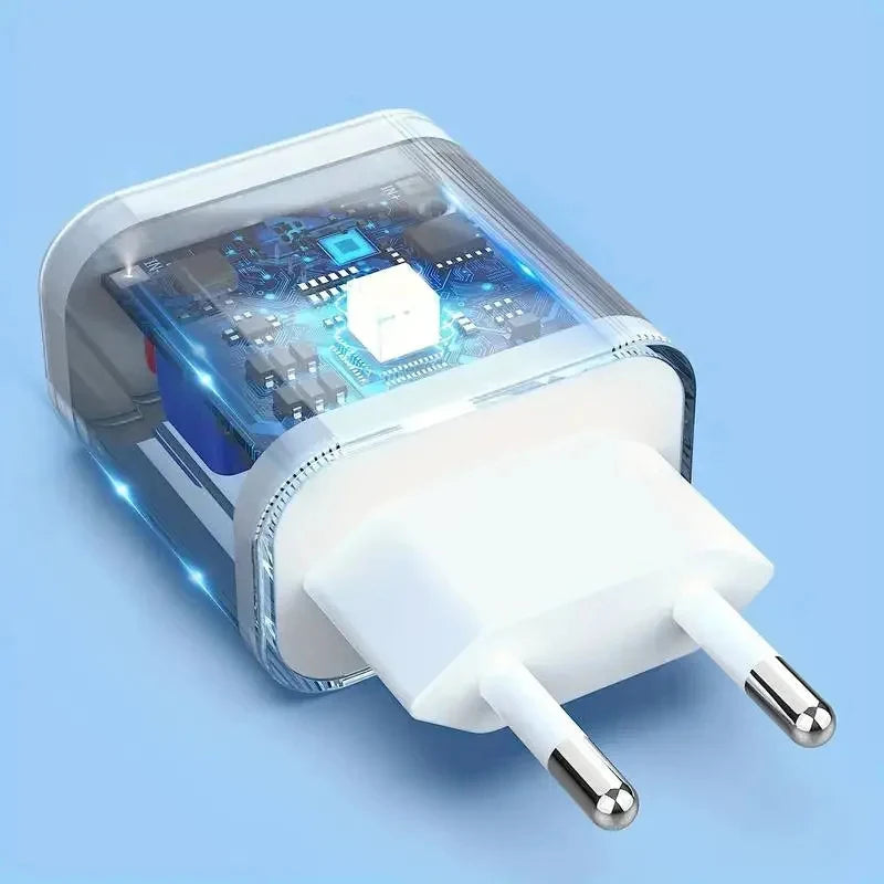 20W USB C Port EU Plug Fast Charger Set For iPhone 14 13 12 11 Pro Max Plus Serives XR Xs 3.3Ft USB C Phone Fast Charging Cable