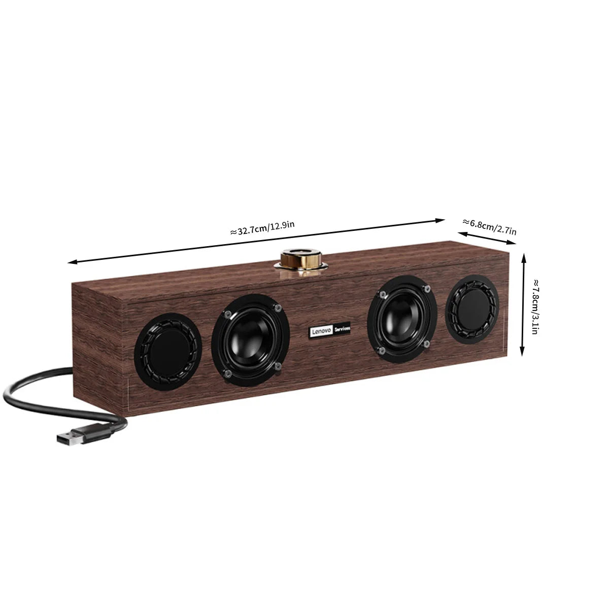 Lenovo C02 Multimedia Speaker Bluetooth Speaker Wired/Bluetooth Dual-Mode Speaker Retro Speaker Universal for Tv, Computer, and Mobile Phone Subwoofer - TechSmartX