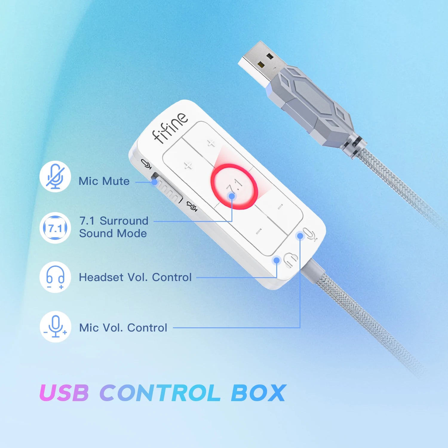 FIFINE USB Gaming Headset with 7.1 Surround Sound/3.5mm Jack/Microphone,Over-Ear Wired Headphone for PC PS4/5 Xbox Ampligame H9W - TechSmartX