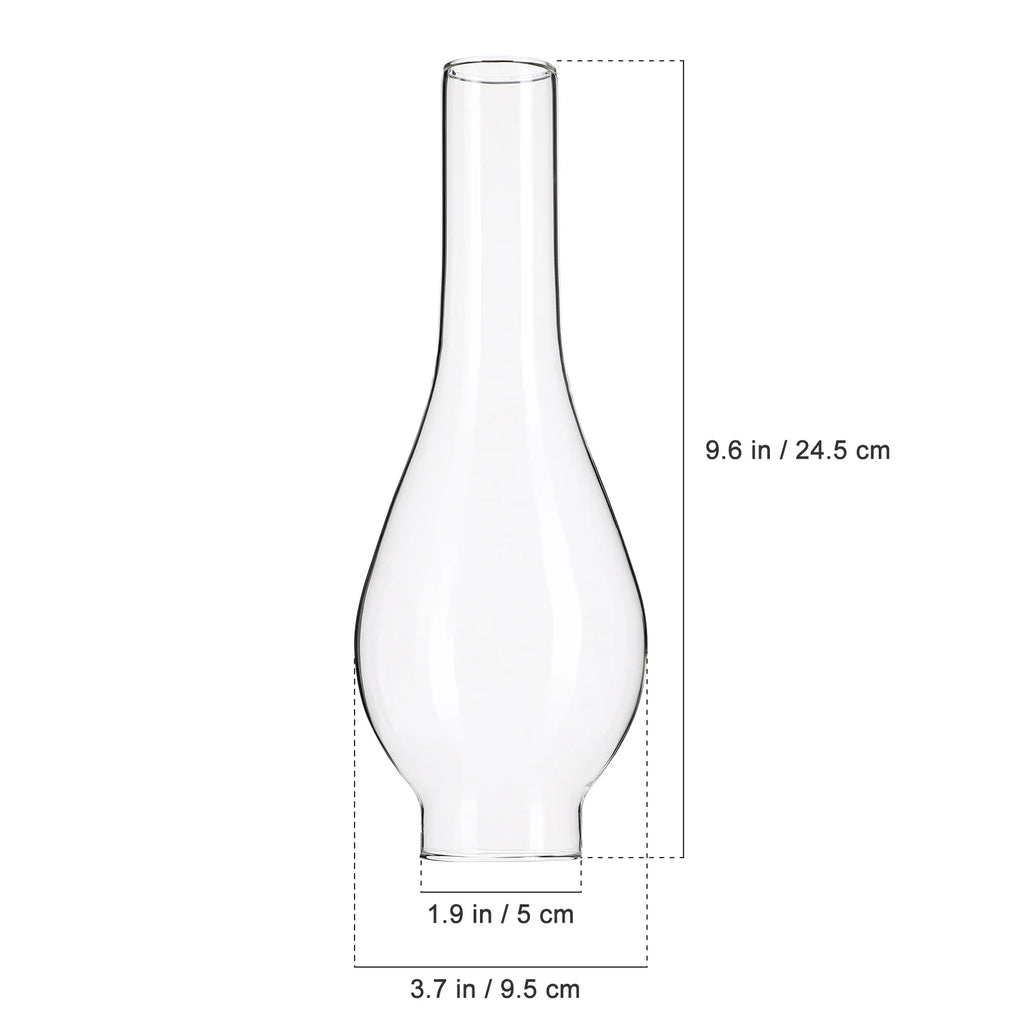 Long Kerosene Lamp Glass Shade Light Covers Clear Vintage Shades Hurricane Parts Chimney Retro - TechSmartX