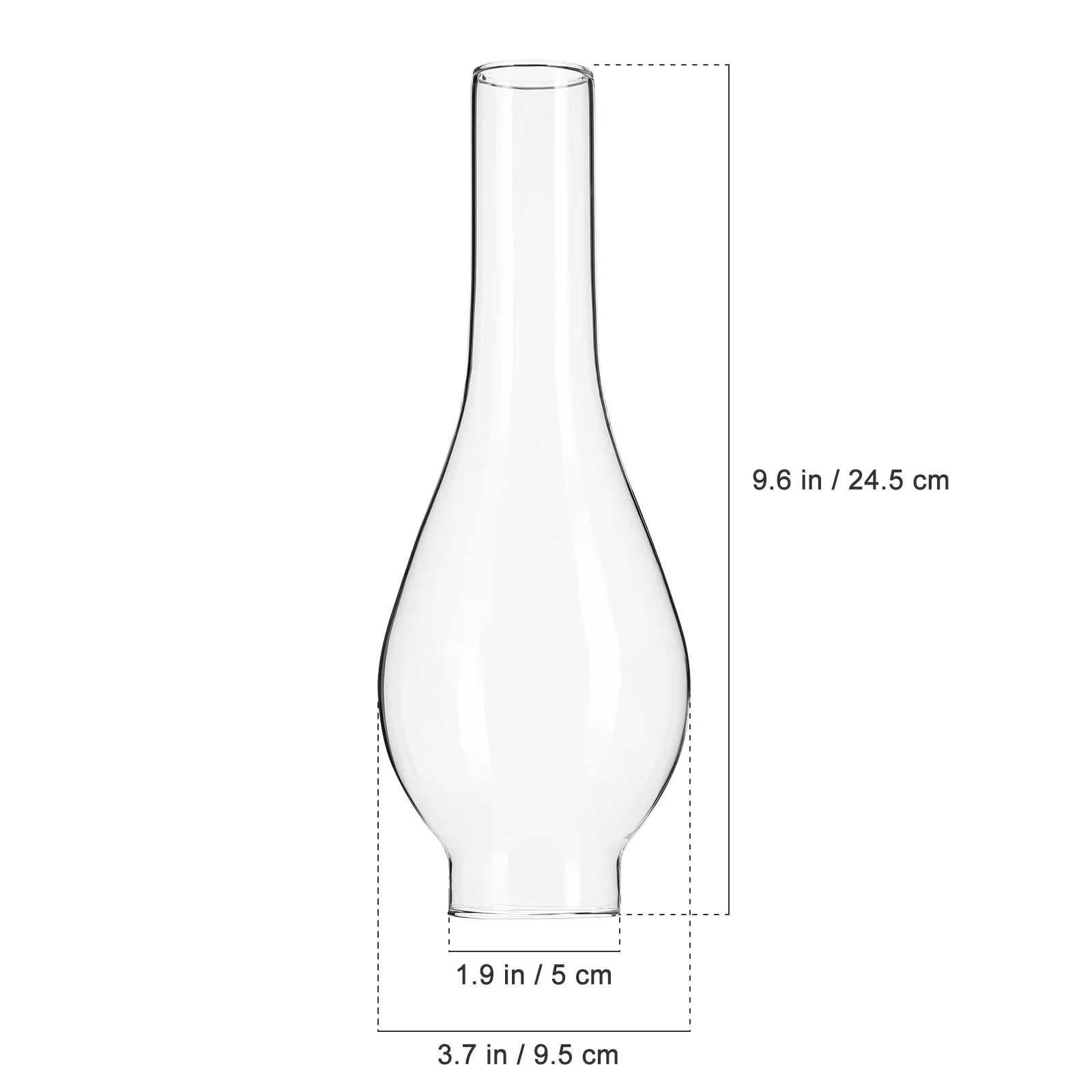Long Kerosene Lamp Glass Shade Light Covers Clear Vintage Shades Hurricane Parts Chimney Retro - TechSmartX