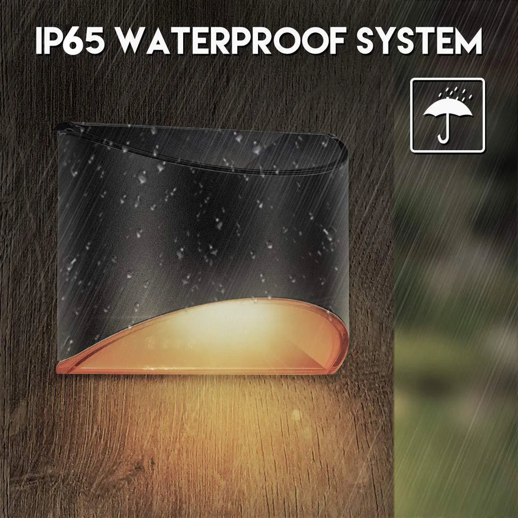 Outdoor Solar Powered LED Wall Light, Sconce Solar 4 LEDs Wall Lamp for Garden, Stair, Step, Patio,Yard Lighting,IP65 Waterproof - TechSmartX