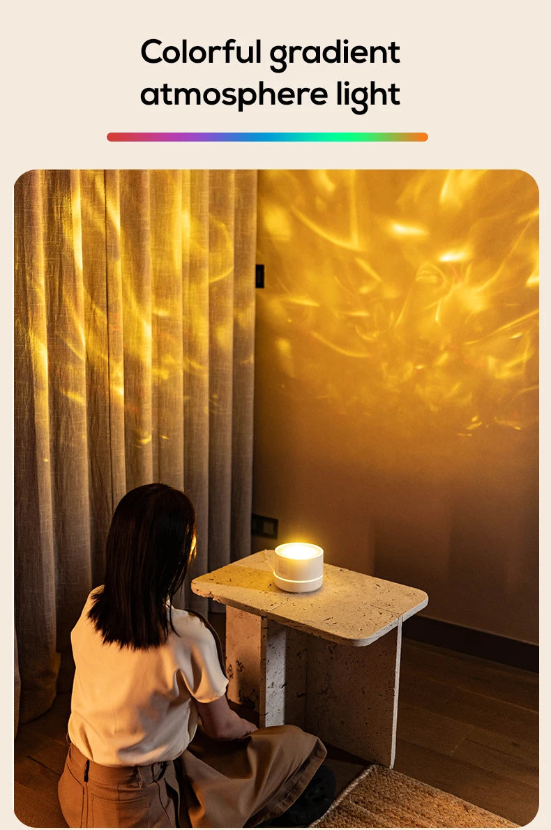 New Starry Sky Projection Air Humidifier with Colorful Gradient Night Light USB Delicate Water Mist Essential Oil Aroma Diffuser - TechSmartX