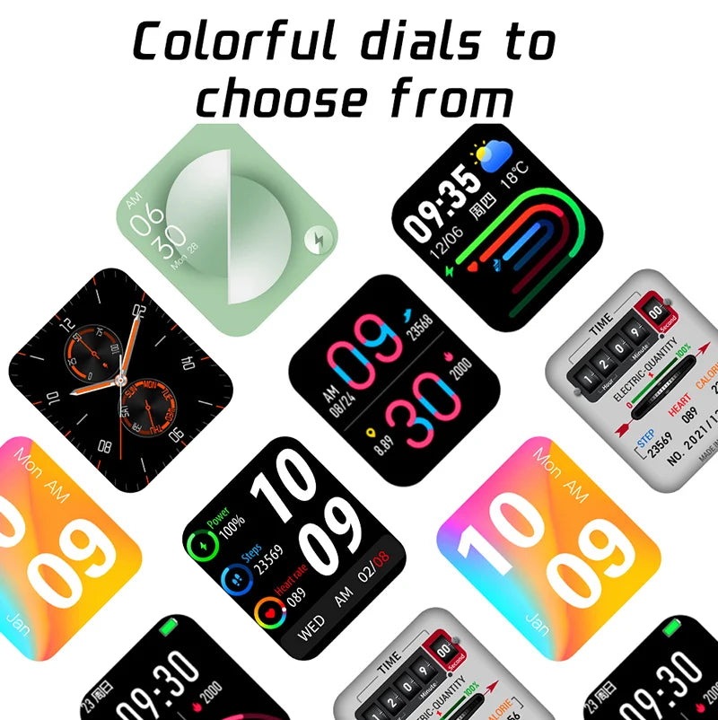 2025 Digital Smartwatch Sports Fitness Men's Women Smart Watch Waterproof Wrist Watches for Ladies Kids Child Android IOS Phones - TechSmartX