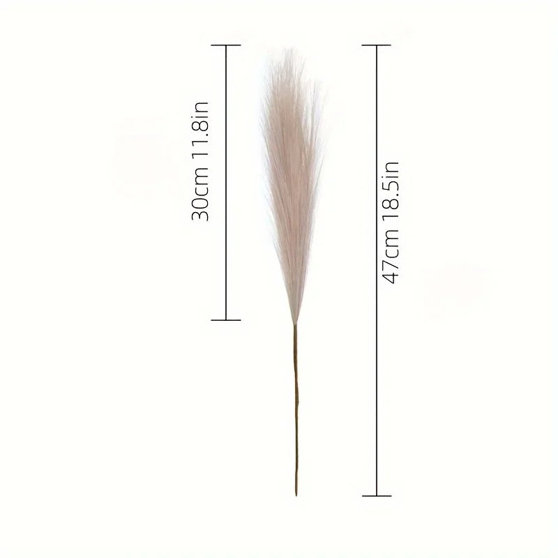 10pcs Faux Pampas Grass, Pampas Grass For Floor Vase, Pampas Grass Decor Tall For Vase Fillers, Boho Rustic Farmhouse Home Decor - TechSmartX