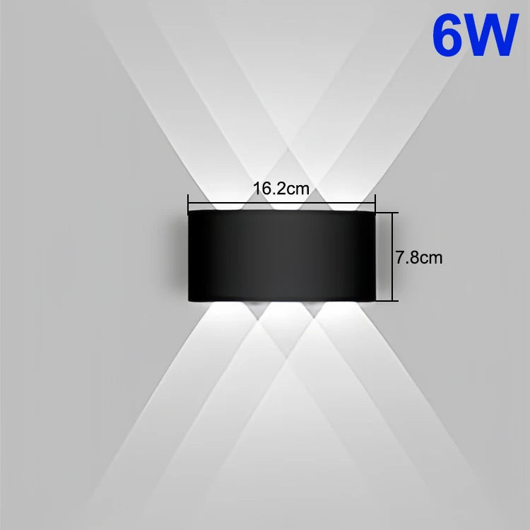 Up Down LED Wall Lamp Waterproof Modern Wall Light for Bedroom Living Room Corridor Balcony Indoor Outdoor Home Decor Lighting - TechSmartX