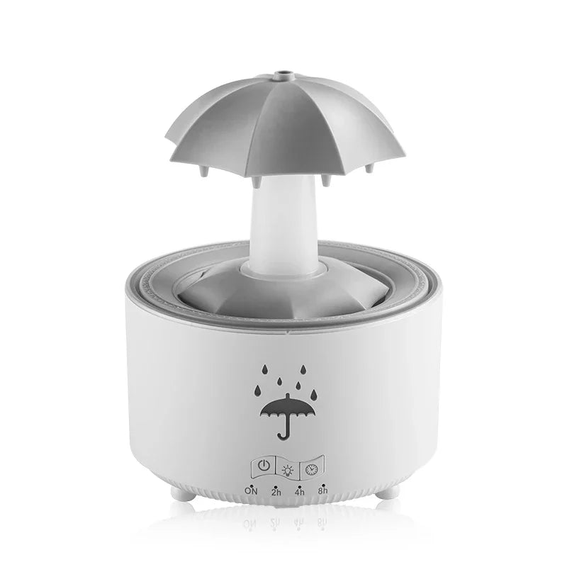 Rainbow Raindrop Aromatherapy Machine Rotating Water Drop Humidifier 7-Color Lamp Creative Umbrella Essential Oil Diffuser - TechSmartX