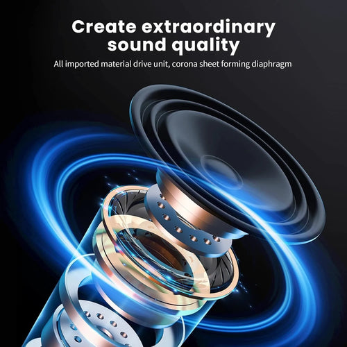 #Wireless Bluetooth 5.3 Headphones Over Ear HIFI Stereo Headsets True Sport Gamer Earphone TF/AUX Music Player with HD Mic Gifts - TechSmartX