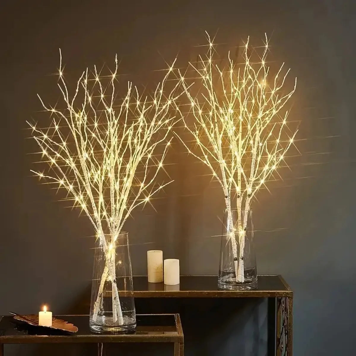 1 PC White Birch Branch Light LED Festive Lights Battery Operated For Christmas Party Wedding Decoration Twig Outdoor Lights - TechSmartX