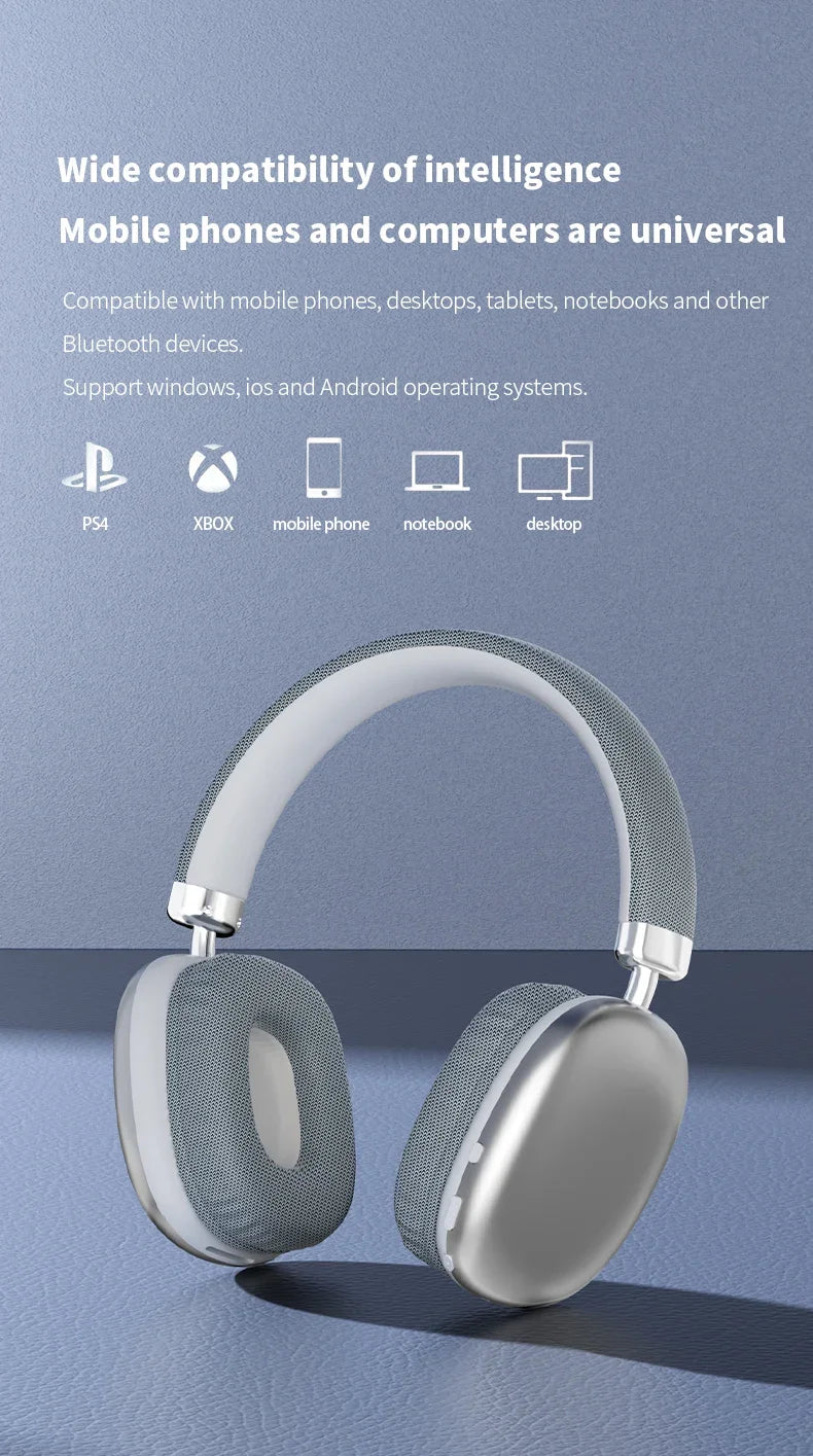 2025 NEW Air Max Bluetooth Earphone Over ear Wireless Headset stereo surround gaming Headphone For Apple Iphone Xiaomi Phone - TechSmartX