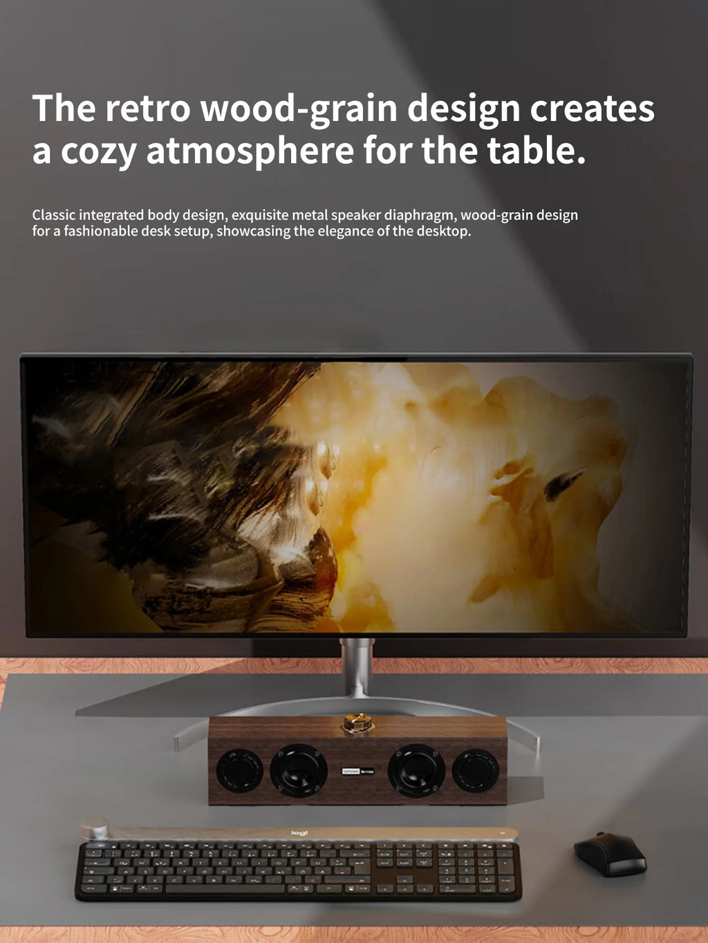 Lenovo C02 Multimedia Speaker Bluetooth Speaker Wired/Bluetooth Dual-Mode Speaker Retro Speaker Universal for Tv, Computer, and Mobile Phone Subwoofer - TechSmartX