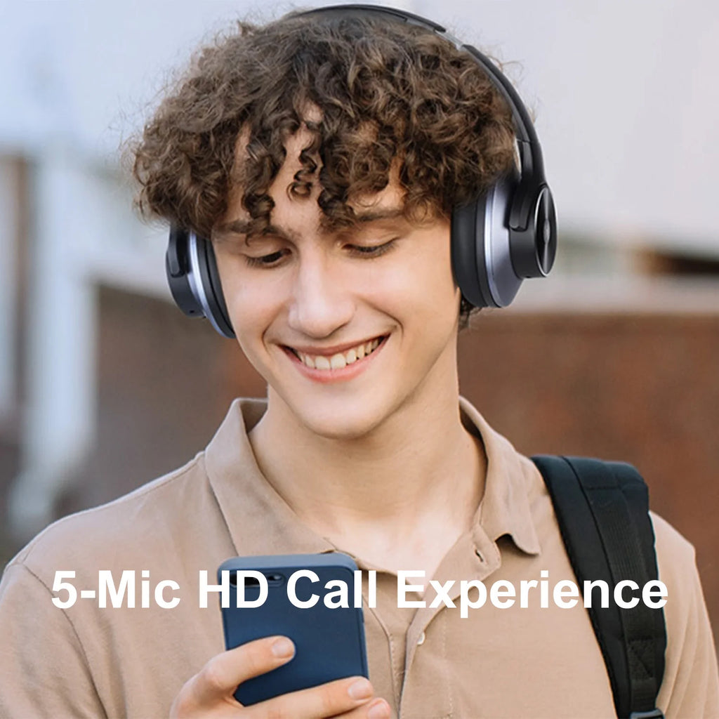 Oneodio A10 Bluetooth 5.4 Headphones Hybrid Active Noise Cancelling With Hi-Res Audio Over Ear Wireless Headset ANC With 5-Mic - TechSmartX