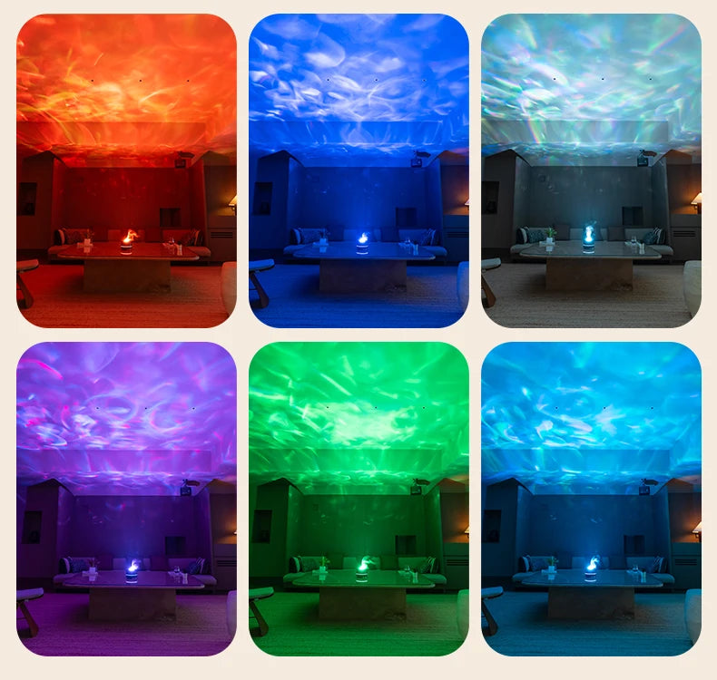 New Starry Sky Projection Air Humidifier with Colorful Gradient Night Light USB Delicate Water Mist Essential Oil Aroma Diffuser - TechSmartX