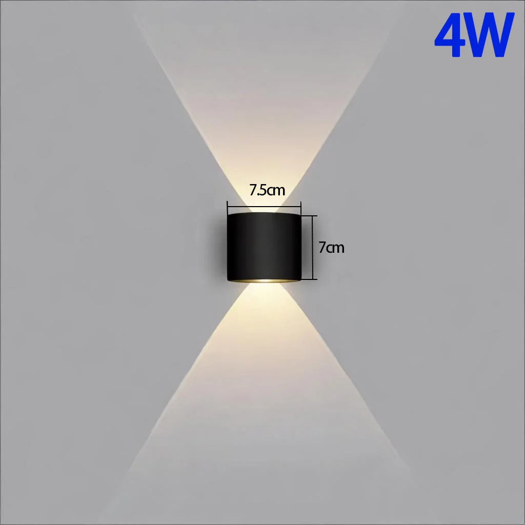 Up Down LED Wall Lamp Waterproof Modern Wall Light for Bedroom Living Room Corridor Balcony Indoor Outdoor Home Decor Lighting - TechSmartX