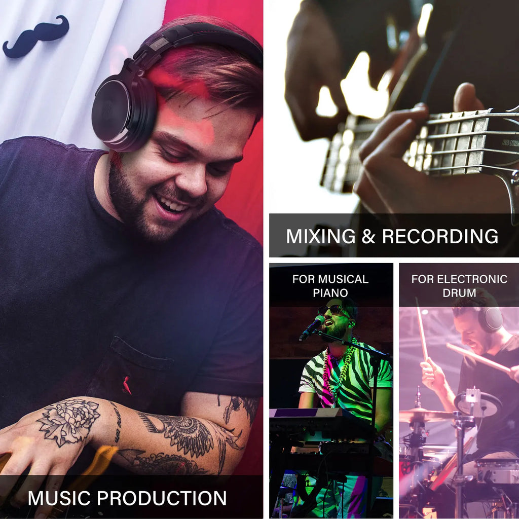Oneodio Wired Headphones Professional Studio Pro 10/30/50 DJ Headphones With Microphone Over Ear HiFi Hi-Res Monitor Headset - TechSmartX